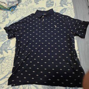 Polo Ralph Lauren Short Sleeve Polo Shirt - Blue - Mens Size L - Free Shipping